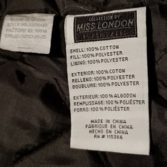 Women's Miss London Fall/Winter Jacket - Picture 10 of 10